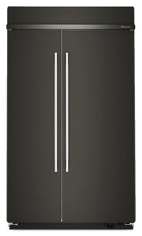  Réfrigérateur encastré KitchenAid de 29,4 pi3 et de 48 po à compartiments juxtaposés - minerai noir - KBSN748SBE