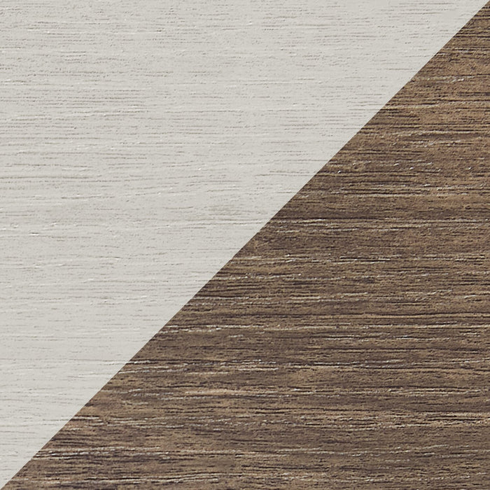 Armoire décorative Bristow de 31 po avec tablettes et porte de grange coulissante - chêne blanc