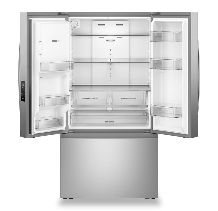 Réfrigérateur Whirlpool de 36 po et de 30 pi3 à portes françaises avec eau et glaçons - acier inoxydable - WRFF3536SZ