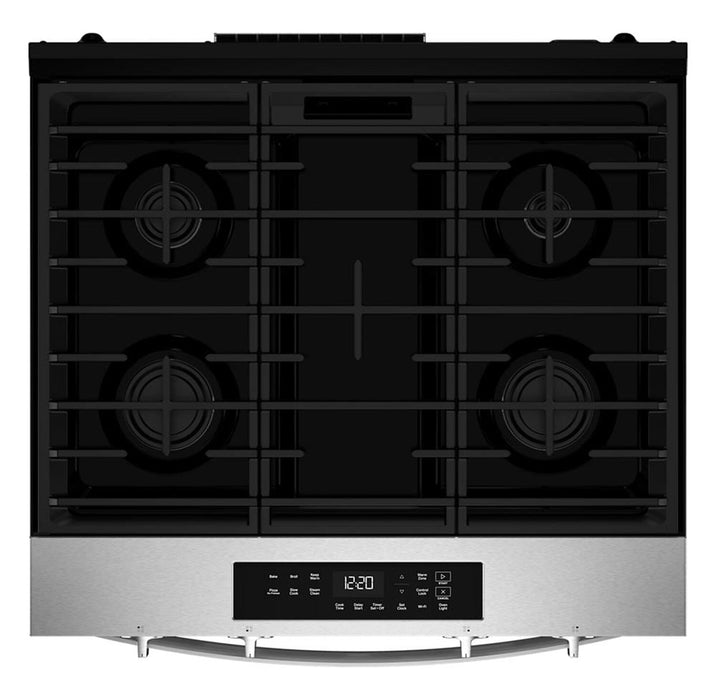 Cuisinière à gaz intelligente Whirlpool de 30 po, 5 pi³ – acier inoxydable – WSGS3330TS