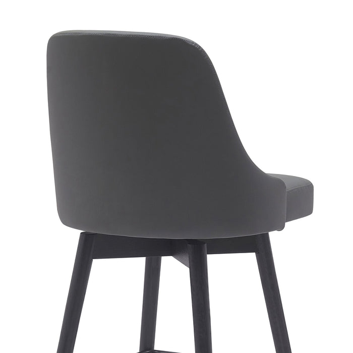 Tabouret bar pivotant Nash de hauteur comptoir - gris foncé