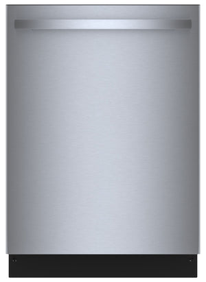 Lave-vaisselle intelligent Bosch de série 100 de 48 dBA et de 24 po avec commandes sur le dessus - acier inoxydable 