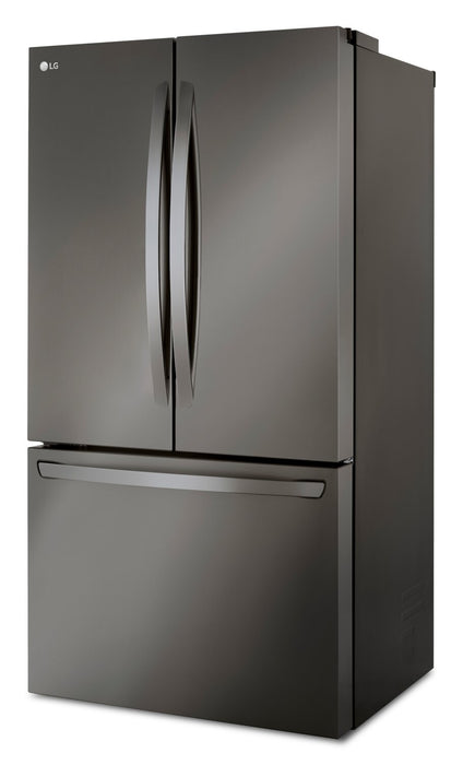 Réfrigérateur LG de 36 po et de 27 pi3 de profondeur comptoir à portes françaises - acier inoxydable noir PrintProofMC - LRFLC2706D