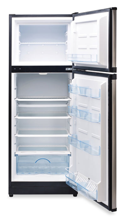 Réfrigérateur solaire Off-Grid de Unique de 10,3 pi3 et de 12/24 CC à congélateur supérieur - acier inoxydable - UGP-290LSS