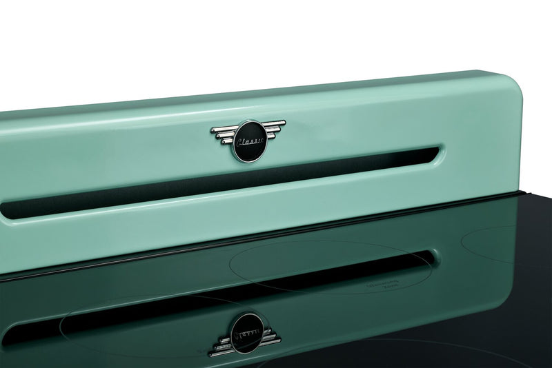 Cuisinière à induction Classic Rétro par Unique de 30 po et de 3,9 pi3 - turquoise brume marine - UNQ-30CR IC T