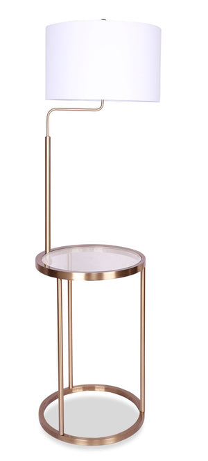 Lampe à pied Mabel de 57 po en métal laiton 