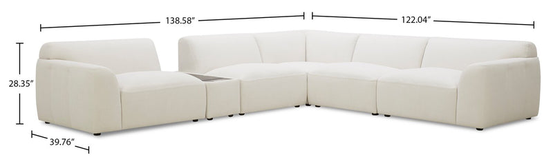 Sofa sectionnel Riverside 6 pièces - huître