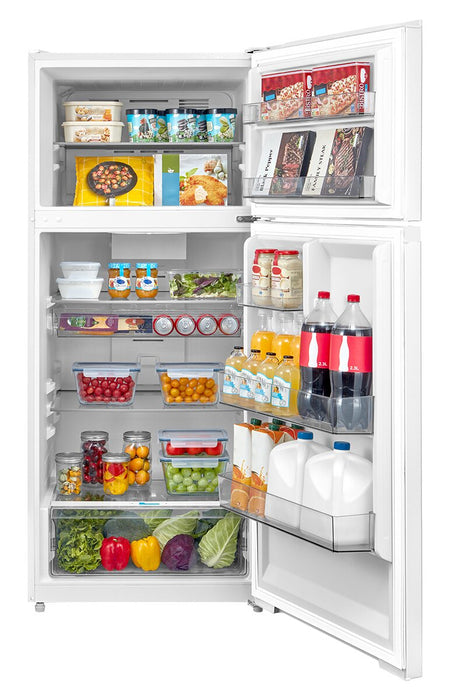 Réfrigérateur Midea de 16 pi³ et de 27,5 po à congélateur supérieur - blanc - MRT16D2BWW