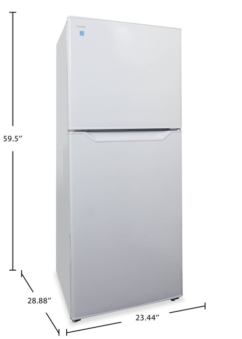 Réfrigérateur Danby de format appartement de 11 pi3 et de 23,44 po à congélateur supérieur - blanc - DFF116B2WDBR