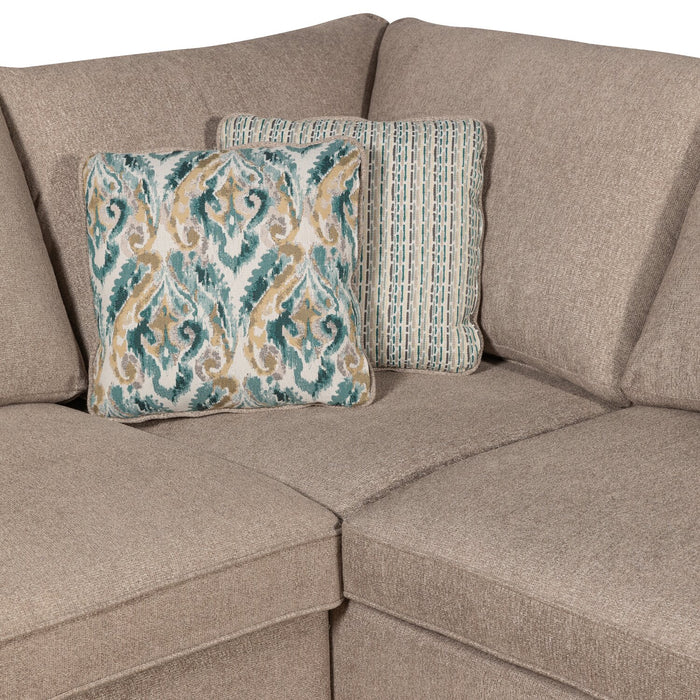 Sofa-lit sectionnel de gauche Haven de Scott Living 4 pièces en tissu de chenille avec fauteuil long de rangement - taupe