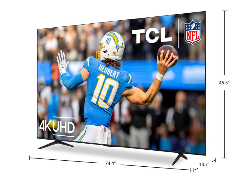 Téléviseur intelligent DEL TCL UHD 4K de 85 po à 60 Hz avec HDR Pro+ et Google TVMC (85S551G-CA)