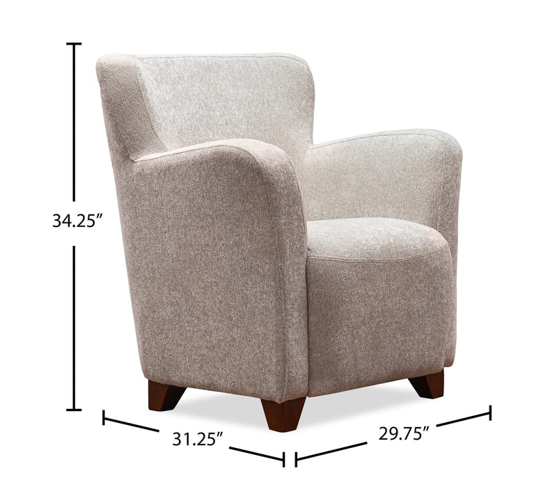 Fauteuil d'appoint Zello 29,75 po en tissu d'apparence lin - Lin