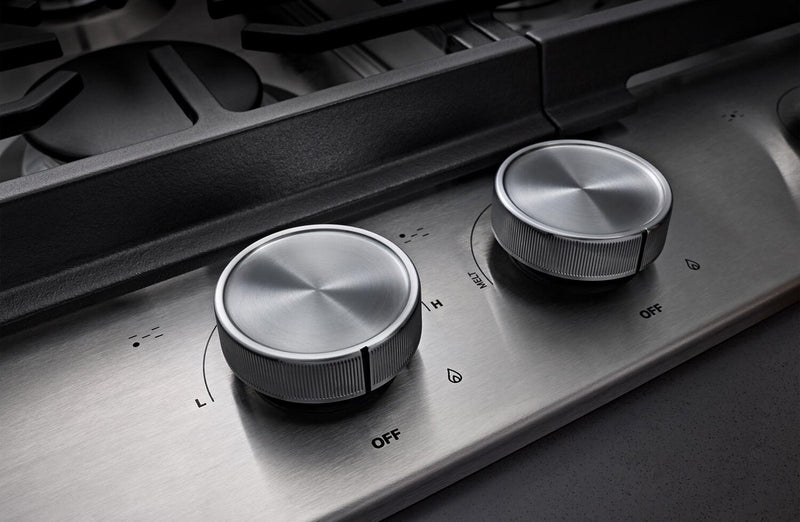 Surface de cuisson à gaz sur métal KitchenAid de 36 po avec grilles en fonte - acier inoxydable - KCGK336SSS