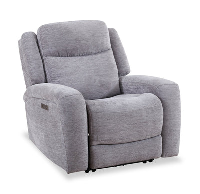 Atlantis 38" Zero Gravity Power Reclining Chair with USB Port - Dove Grey | Fauteuil à inclinaison électrique Atlantis de 38 po en tissu avec port USB et position zéro gravité - gris tourterelle