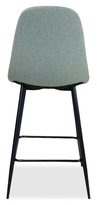 Tabouret Jax de hauteur comptoir de 26 po (H) en tissu de polyester et en métal - vert