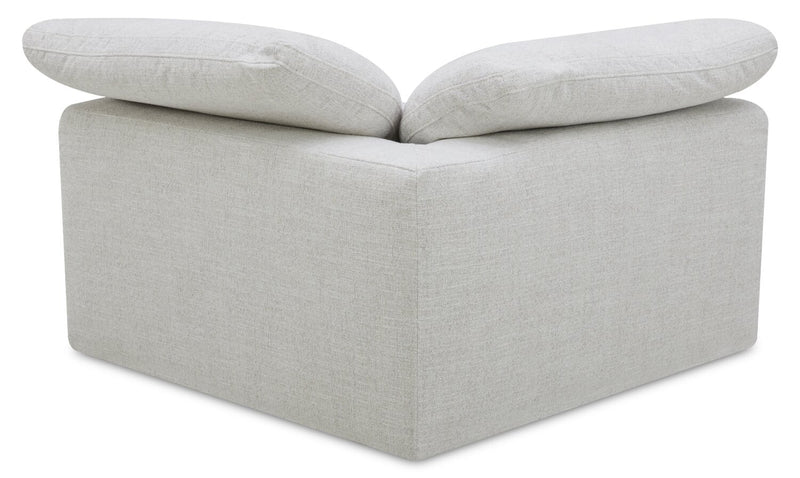 Fauteuil en coin modulaire Sky de 45,75 po en tissu avec coussins amovibles en duvet et plumes - blé Nathan