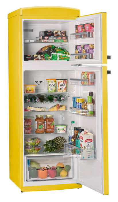 Réfrigérateur Classic Rétro d’Unique de 24 po et de 11 pi3 à congélateur supérieur - jaune canari - UNQ-310L Y TM