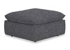 Pouf Farah de 33,85 po en tissu de chenille avec coussin en duvet et plumes - anthracite