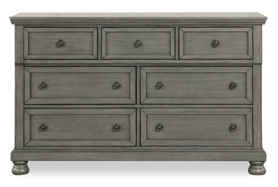 Chelsea Bedroom 7-Drawer Dresser, 60"W x 38"H - Grey | Commode de chambre à coucher Chelsea de 60 po (L) x 38 po (H) à 7 tiroirs - grise
