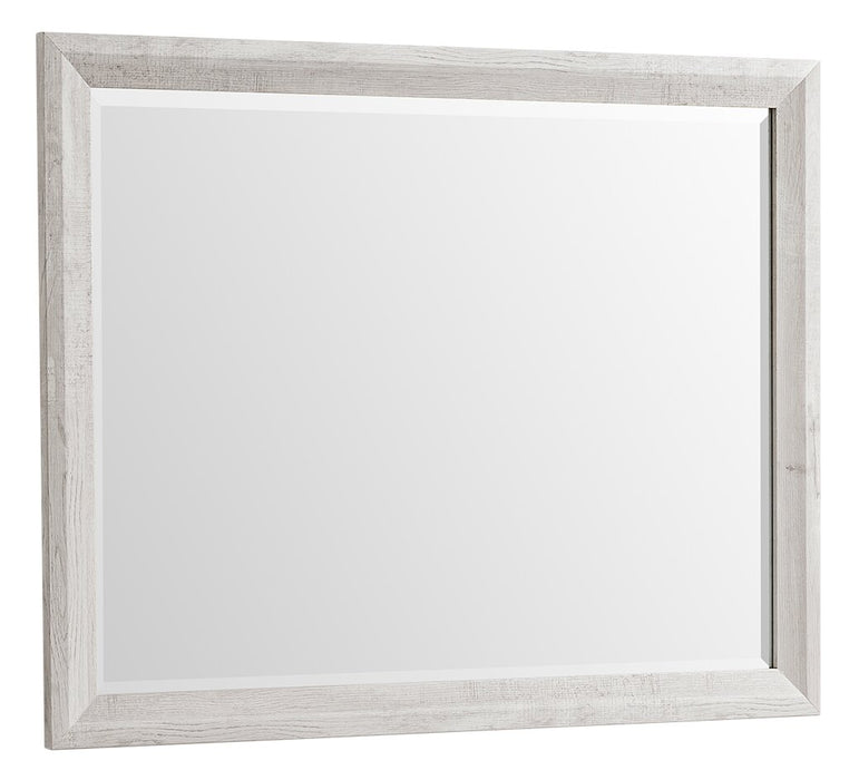 Miroir de commode de chambre à coucher Lark - blanc rustique