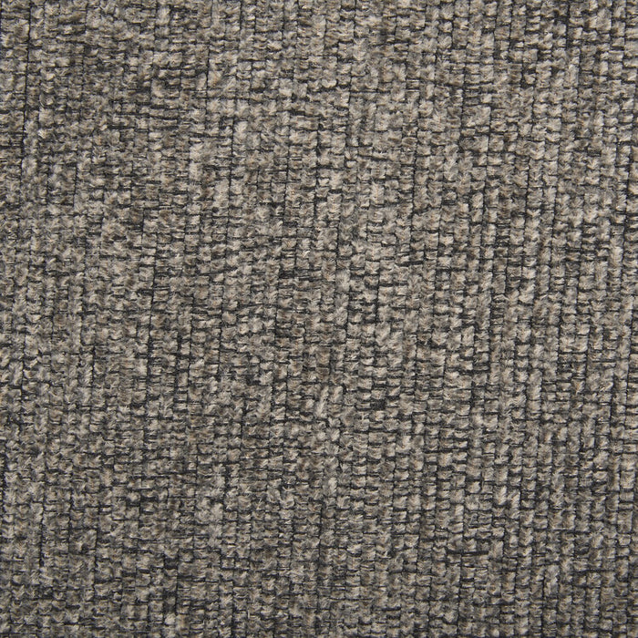 Fauteuil Lennox de 35 po fabriqué au Canada en tissu de chenille avec coussins réversibles et accoudoirs rectilignes - gris