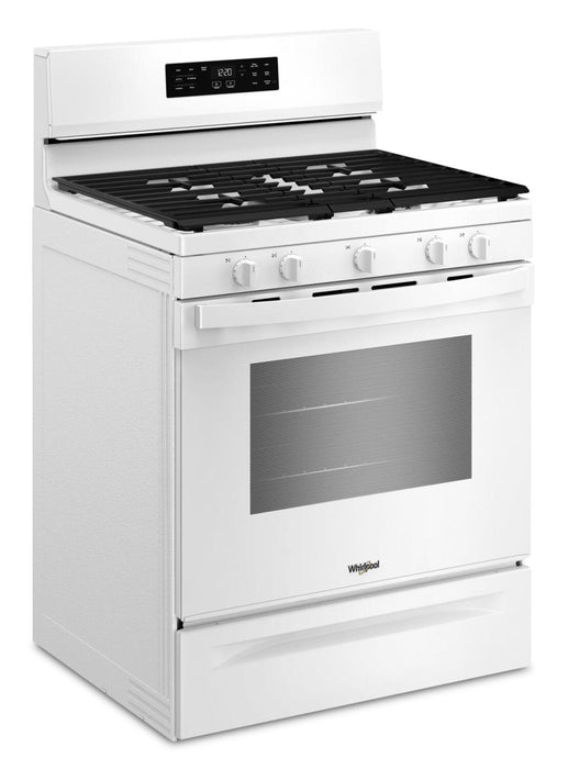 Cuisinière à gaz Whirlpool de 5,0 pi³ et de 30 po avec cuisson à air - blanche - WFGS4530SW 