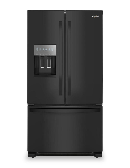 Réfrigérateur Whirlpool de 36 po et de 25 pi³ à portes françaises avec distributeur d’eau et de glaçons - WRFF3436RB