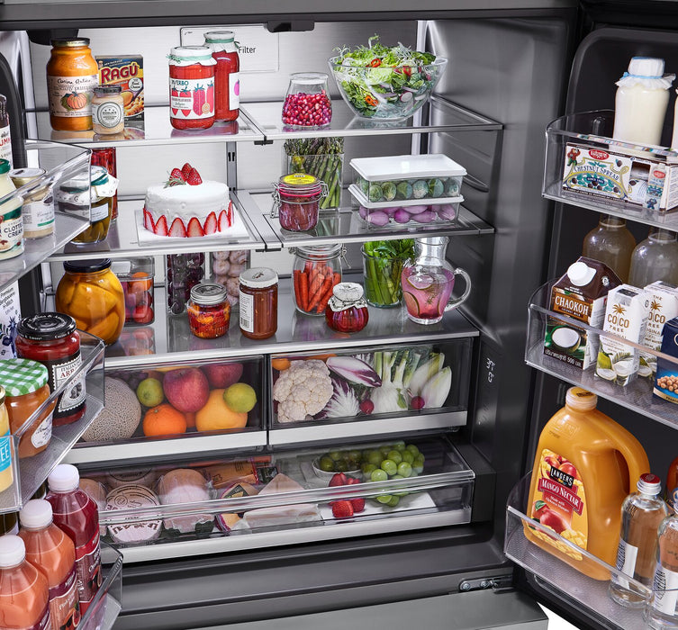 Réfrigérateur intelligent LG Studio de 27 pi3 et de 36 po de profondeur comptoir MAXMCà portes françaises - acier inoxydable - SRFB27S3