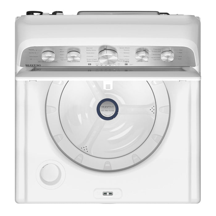 Laveuse Maytag à chargement par le haut de 5,5 pi3 avec turbine et option Animal Pet Pro - blanche - MTW5600RW