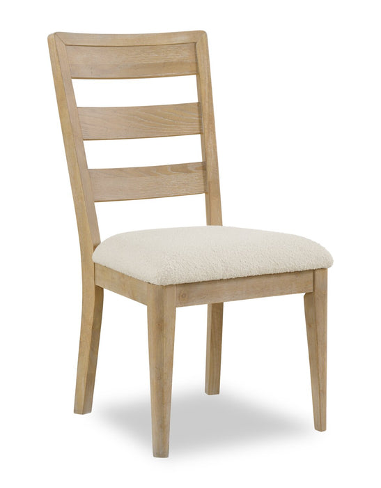 Ensemble de salle à manger Aspen 5 pièces avec table à rallonge, 80 po à 104 po et 4 chaises en tissu - naturel