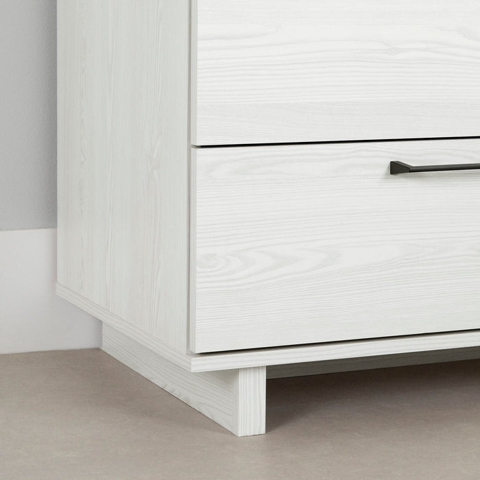 Table de nuit Everley de 19,5 po (L) à 2 tiroirs avec port USB - blanche