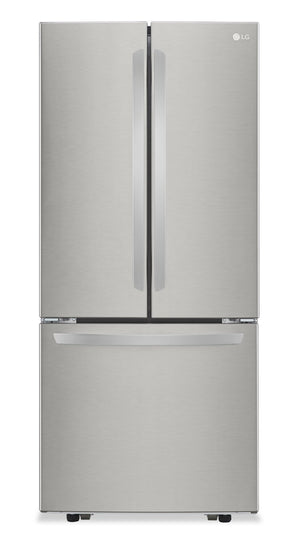 Réfrigérateur LG de 21,8 pi3 et de 30 po de profondeur standard à portes françaises - acier inoxydable - LFCS22520S 