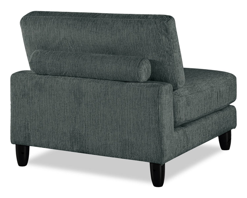 Fauteuil sans accoudoirs modulaire Lounge de 40 po en tissu chenille - gris