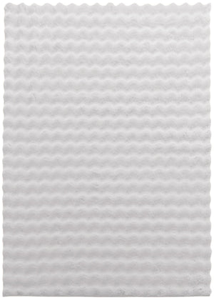 Carpette Bubble en fausse fourrure gris clair avec revers en mousse à mémoire de forme - 5 pi x 7 pi