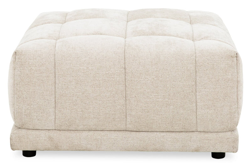 Pouf modulaire Oaklyn de 38 po en tissu avec coussin de siège capitonné - beige