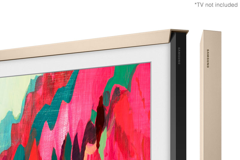 Cadre décoratif personnalisable pour téléviseur The Frame Pro de 85 po de Samsung - sable doré biseauté