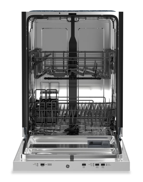 Lave-vaisselle GE de 24 po et de 50 dBA avec commandes sur le dessus et séchage - blanc - GBT500SGVWW