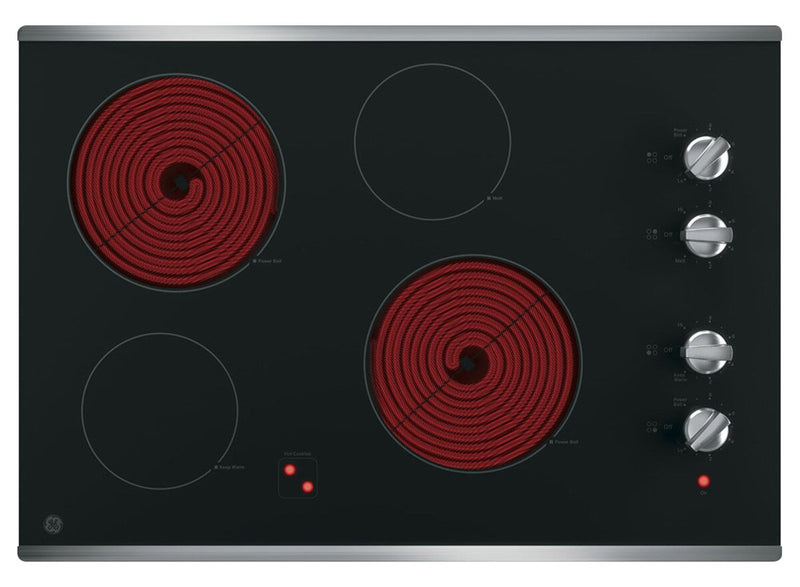 Surface de cuisson électrique GE de 30 po à 4 éléments - acier inoxydable - JP3030SWSS