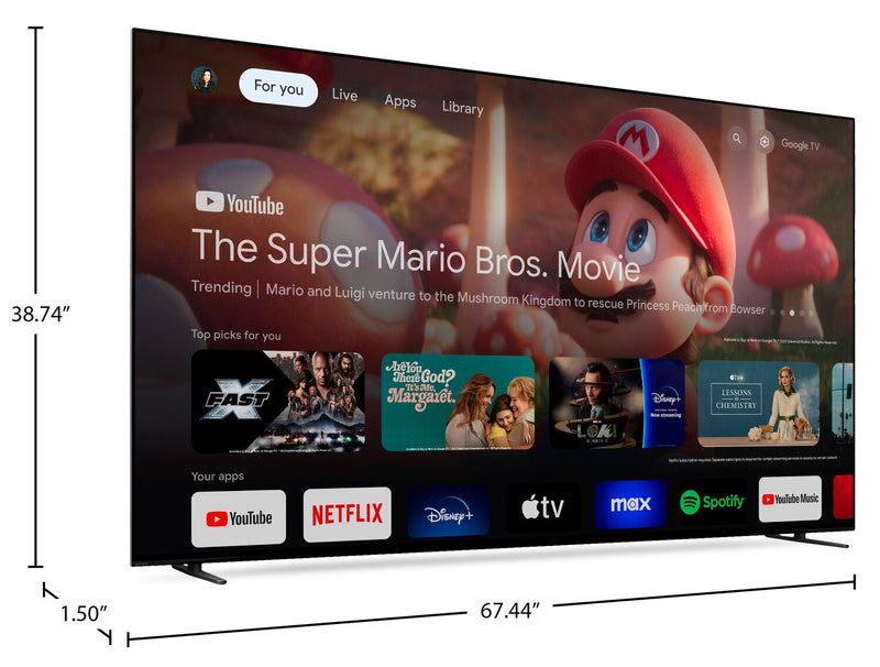Téléviseur intelligent DELO Bravia 8 de Sony 4K de 77 po à 120 Hz avec HDR10
