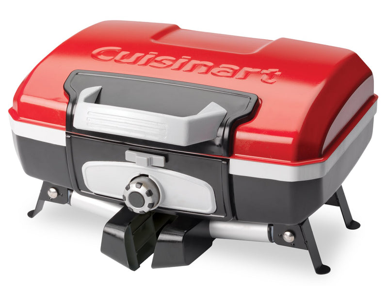 Barbecue de table à gaz portatif Petit gourmet de Cuisinart - rouge - CGG-180T-C