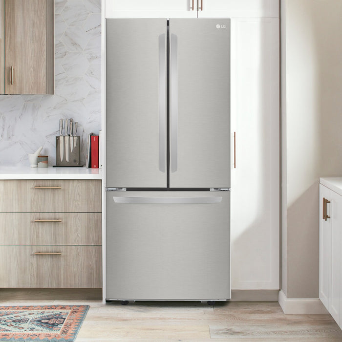 Réfrigérateur LG de 21,8 pi3 et de 30 po de profondeur standard à portes françaises - acier inoxydable - LFCS22520S 