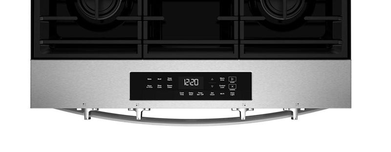 Cuisinière à gaz intelligente Whirlpool de 30 po, 5 pi³ – acier inoxydable – WSGS3330TS