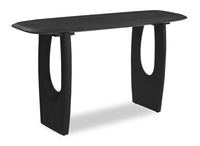  Table de salon moderne Abbot de 55 po en bois massif - noire