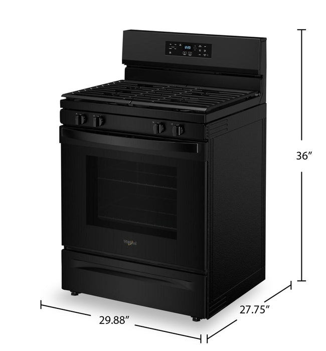 Cuisinière à gaz Whirlpool de 5,3 pi³ et de 30 po avec brûleur SpeedHeatMC - WFGS3530RB