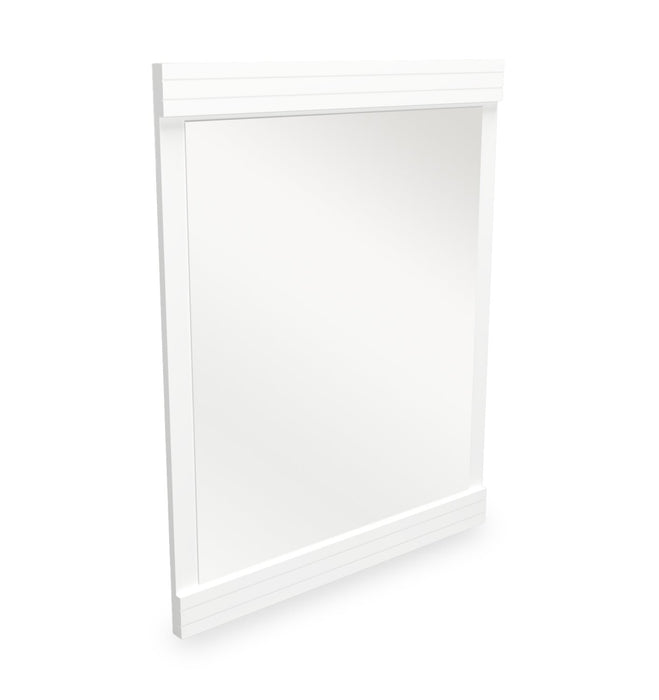 Miroir de commode de chambre à coucher Riley, fabriqué au Canada - blanc