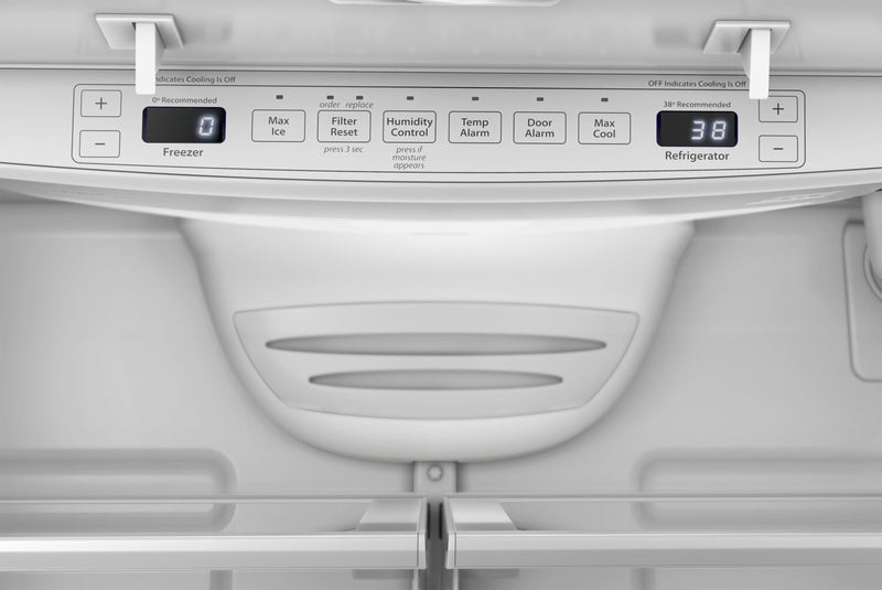 Réfrigérateur Whirlpool de 36 po et de 25 pi³ à portes françaises avec distributeur d’eau interne - WRFF3236RW
