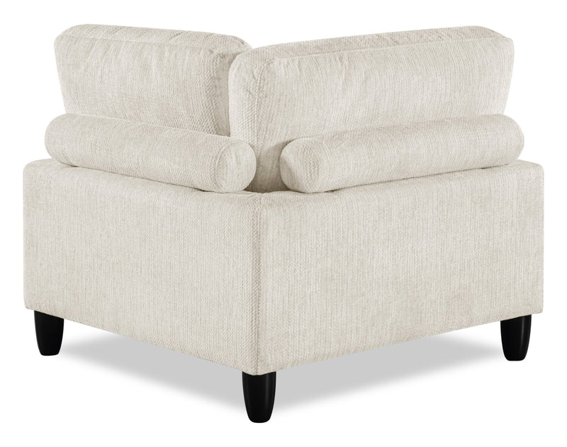 Fauteuil en coin modulaire Lounge de 40 po en tissu chenille - beige