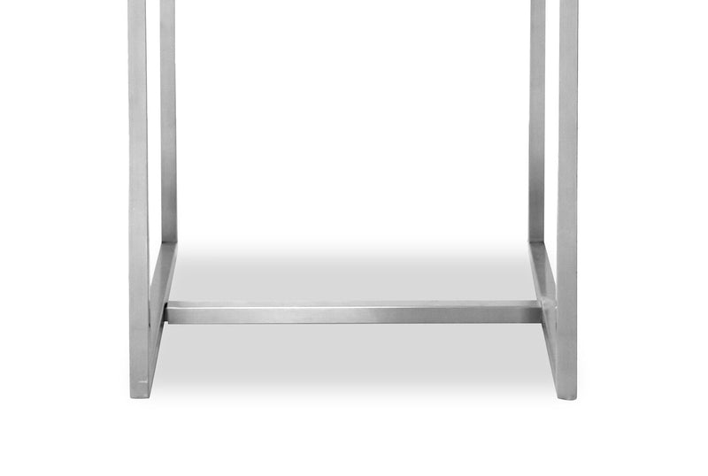 Table de bout moderne Sampson en marbre de 20 po - blanc