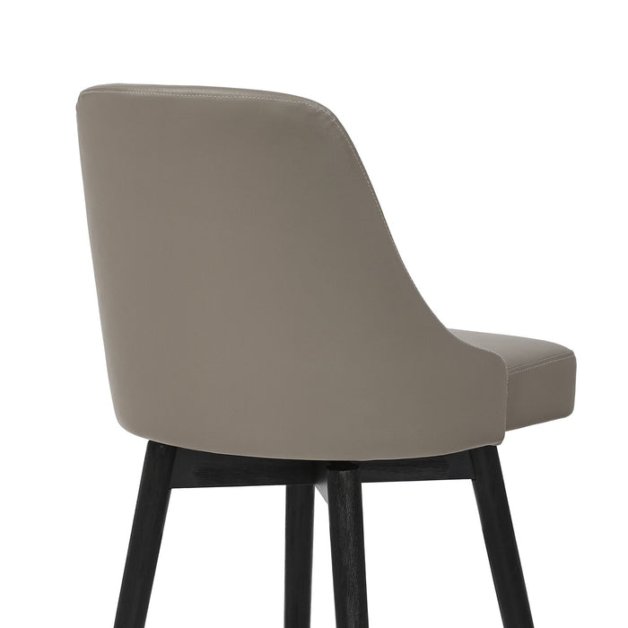 Tabouret bar pivotant Nash de hauteur comptoir - taupe