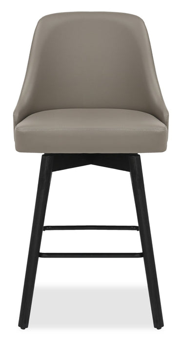 Tabouret bar pivotant Nash de hauteur comptoir - taupe